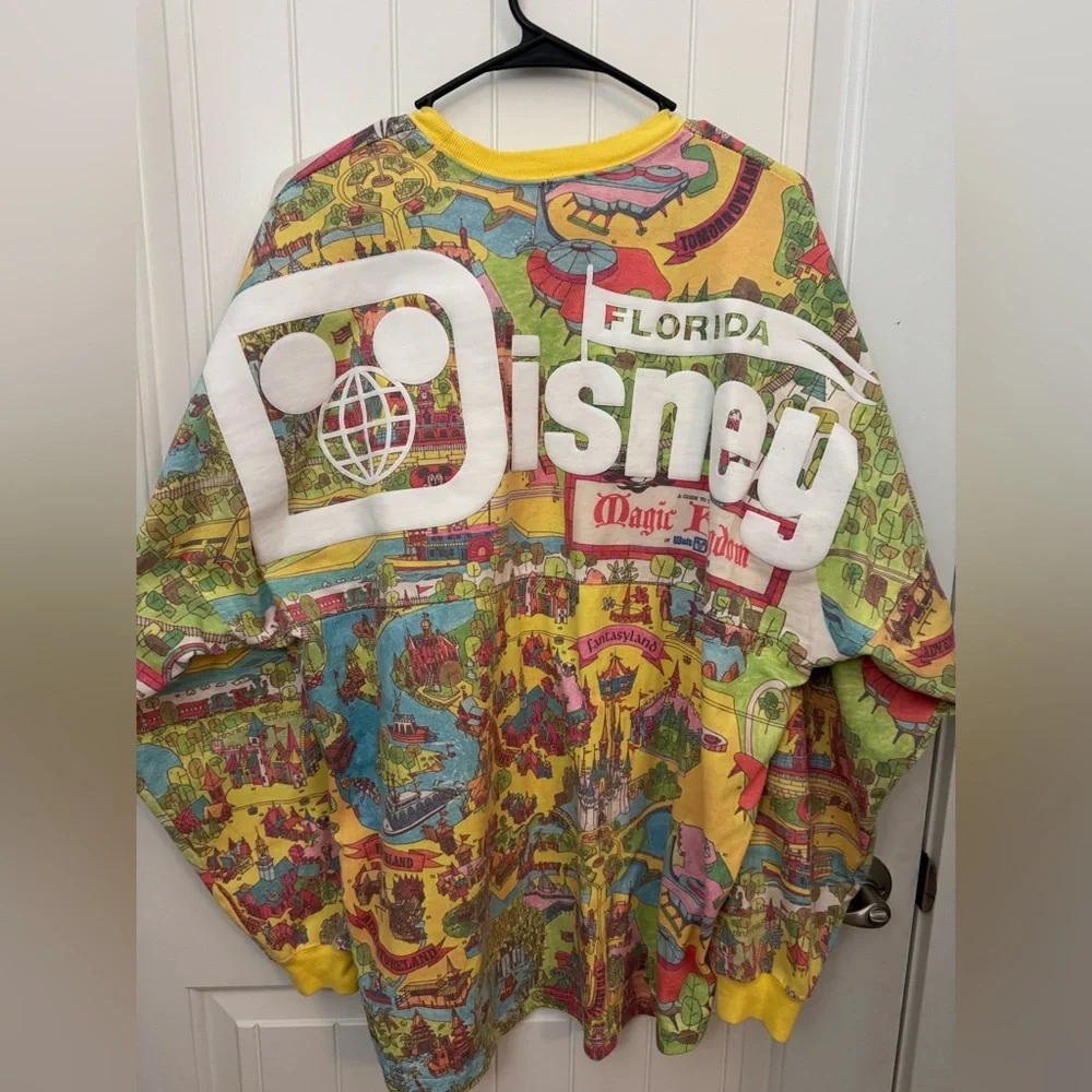 Disney Parks Walt Disney World Retro Map Spirit Jersey – Adult Large #E - Picture 4 of 5